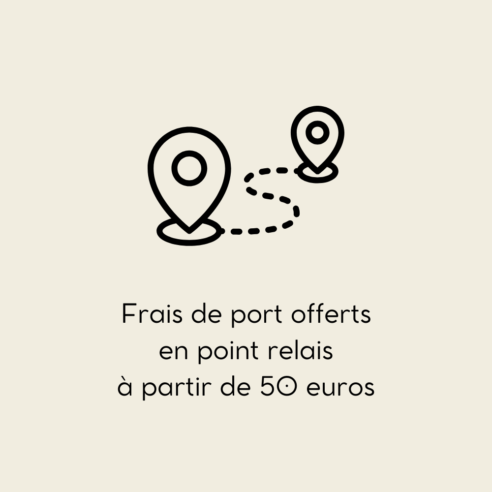 Frais de port offerts en point relais à partir de 50 euros